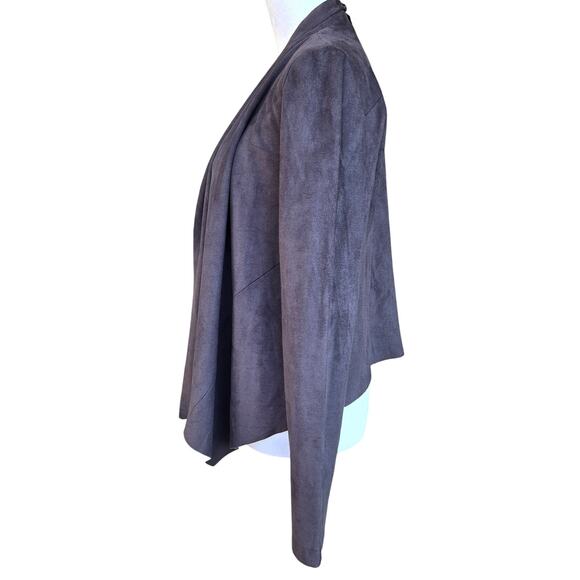Ann Taylor Factory Open Front Faux Suede Cardigan Style Jacket Sz M Minimalist - Picture 5 of 10